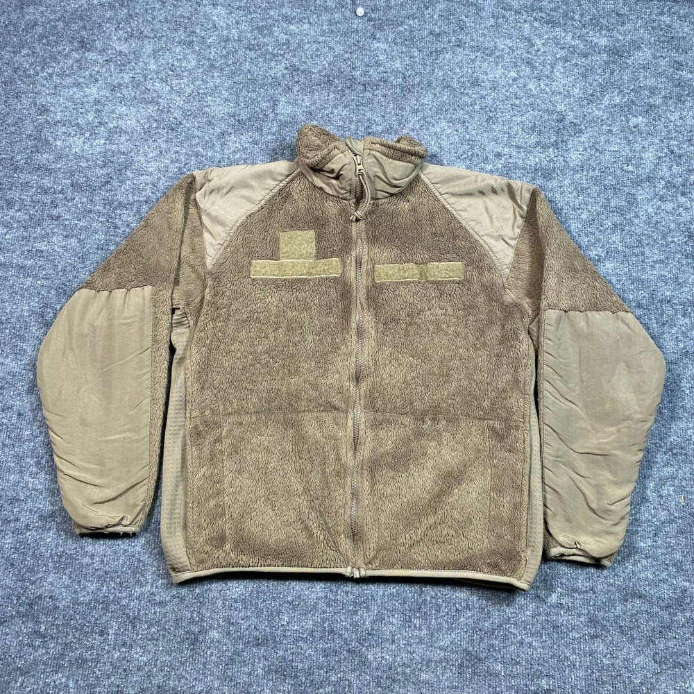 Peckham Mens ECWCS Gen III Level 3 Fleece Jacket Coyote Tan Small Short USA Made